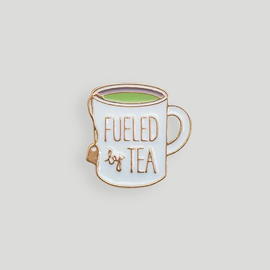 "Fueled By Tea" Teacup Enamel Pin