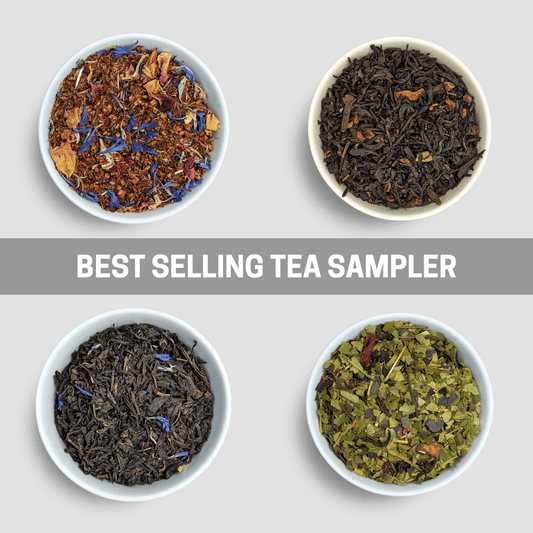 Take your taste buds on a delicious journey with 4 of our best selling teas. Each sample brews approximately 5 cups of tea and is individually packaged in a resealable pouch.