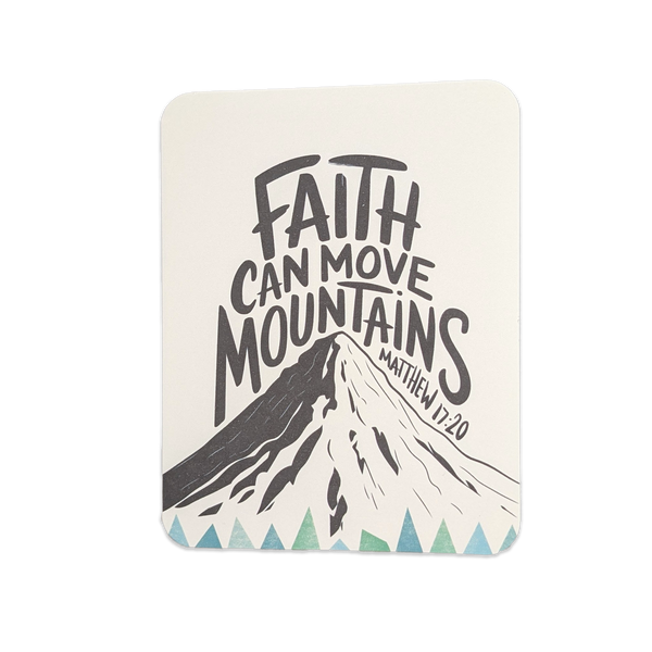 Faith Can Move Mountains (Matthew 17:20) - Bible Verse Card