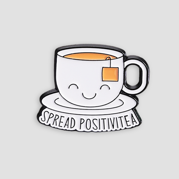 Spread PositiviTEA Pin – Cute Teacup Enamel Pin for Tea Lovers