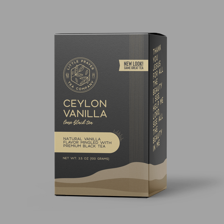 Ceylon Vanilla - Vanilla Black Tea - Natural vanilla flavor is mingled with premium black tea from Sri Lanka to create a delectable treat! This smooth and creamy combination provides a silky finish that your taste buds will thank you for. Delicious hot or